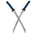 Espadas Ninja con mango azul deluxe de 50 cm