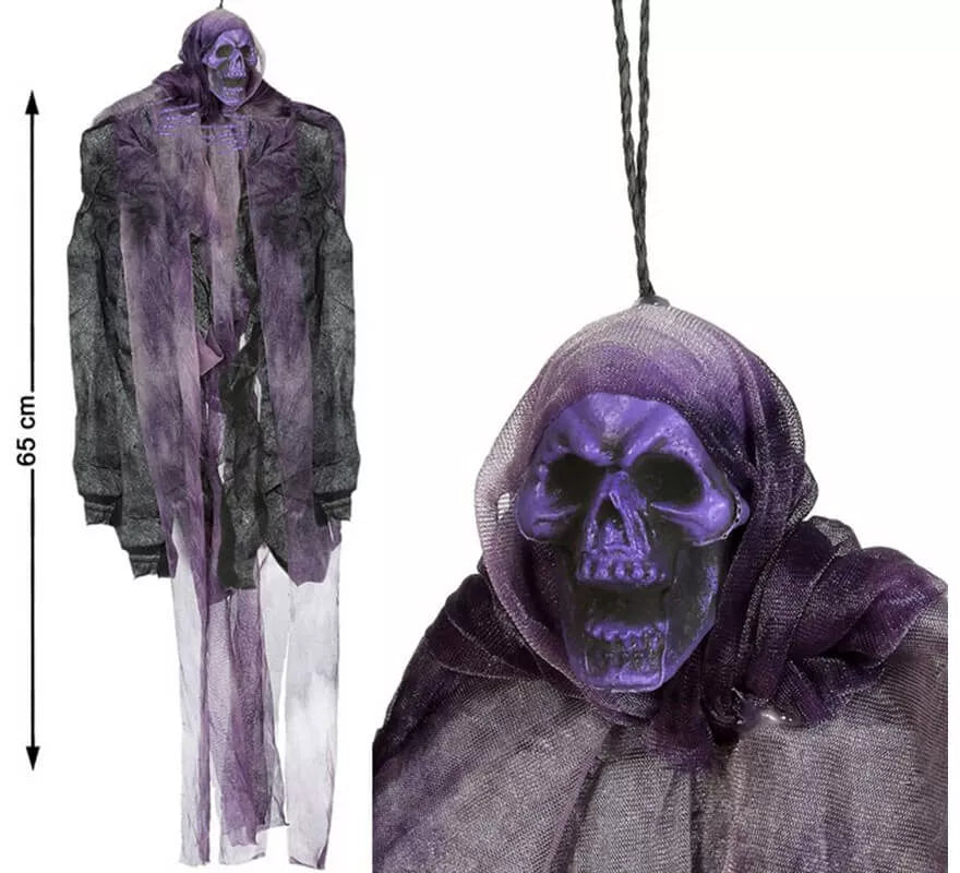 Translation missing: en.Esqueleto Colgante Morado de 65x35 cm