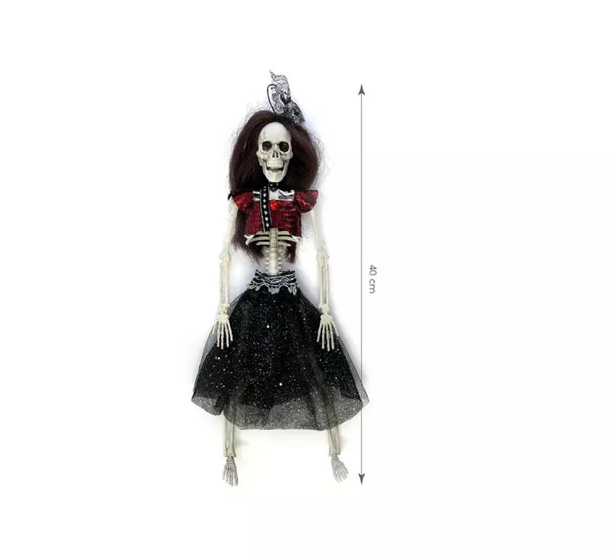 Translation missing: en.Esqueleto de Novia Catrina oscura de 40 cm