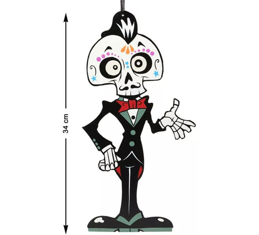 Translation missing: en.Esqueleto Día de los Muertos para decoración 34x17 cm