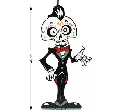 Esqueleto Día de los Muertos para decoración 34x17 cm