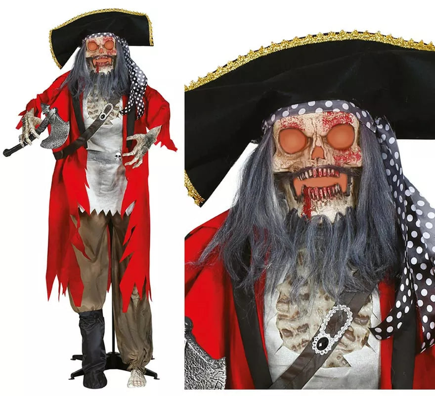 Esqueleto Pirata con Luz, Sonido y Movimiento 190 cm