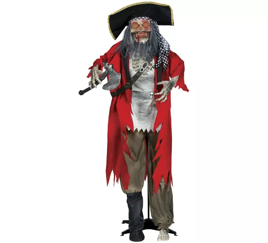 Esqueleto Pirata con Luz, Sonido y Movimiento 190 cm