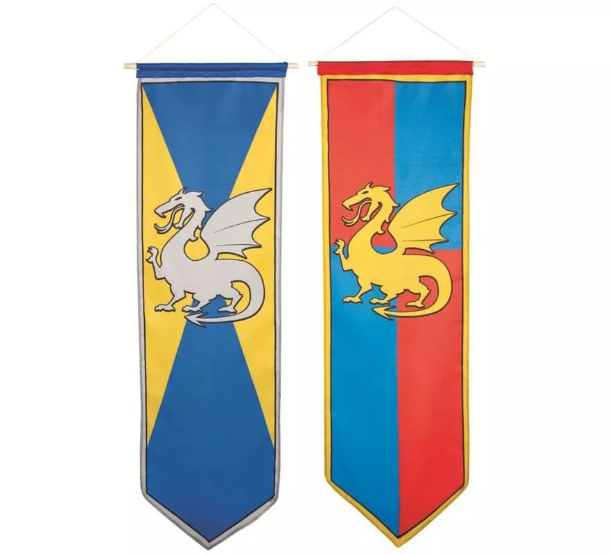 Translation missing: en.Estandarte alargado Medieval en colores surtidos de 100 x 30 cm