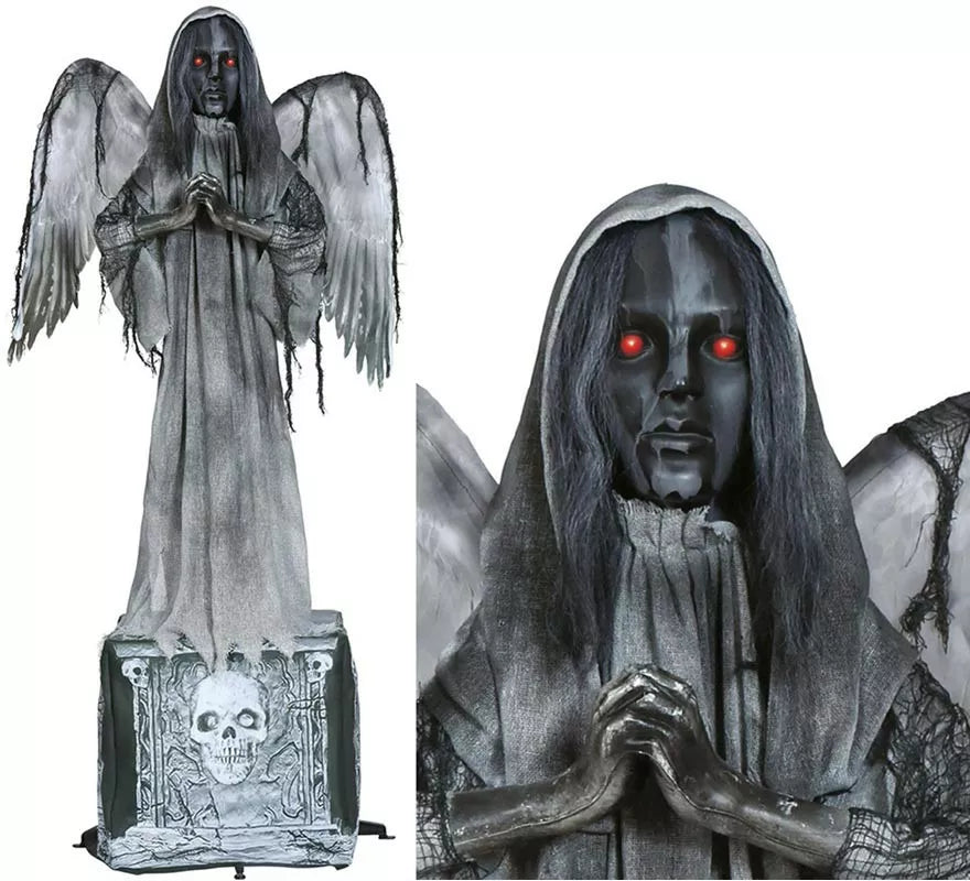 Estatua de Ángel Muerte Luz con Sonido y Movimiento 170 cm
