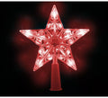 Estrella de Árbol de Remate de 10 Led Rojo con Pilas