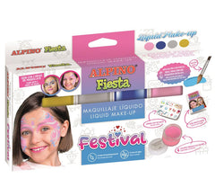 Liquid Festival Makeup Set: 4 colors x 10g, brush, tattoos and brochure