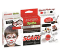 Set Maquillaje Scary Líquido: 4 colores x 10g, pincel, tatuajes y folleto