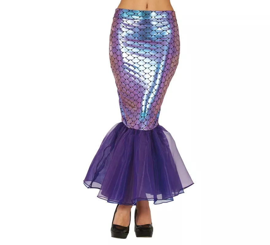 Falda Cola Sirena púrpura adulta