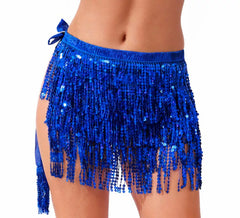 Women's sequined and fringed skirt in various colors
