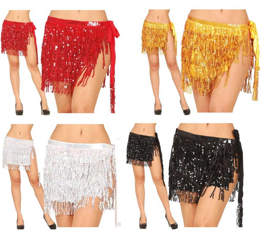 Translation missing: en.Falda de Cintura con lentejuelas talla universal en varios colores para mujer