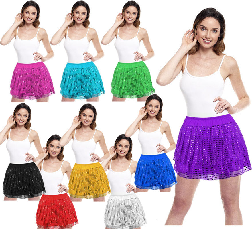 Translation missing: en.Falda de Lentejuelas para mujer en varios colores de 40 cm