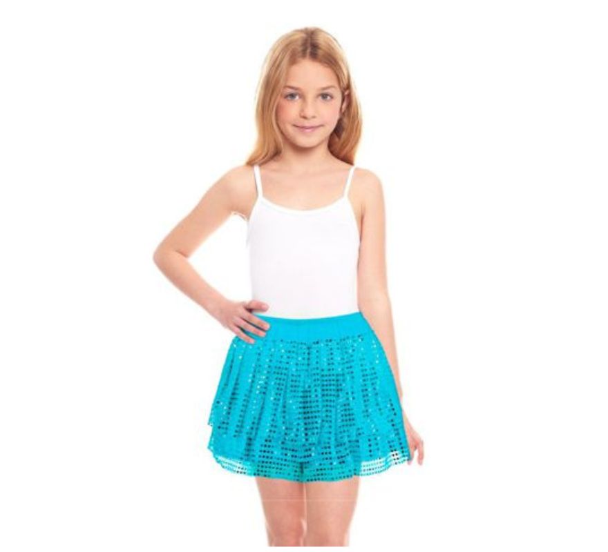 Falda de Lentejuelas para niña de 30 cm en varios colores