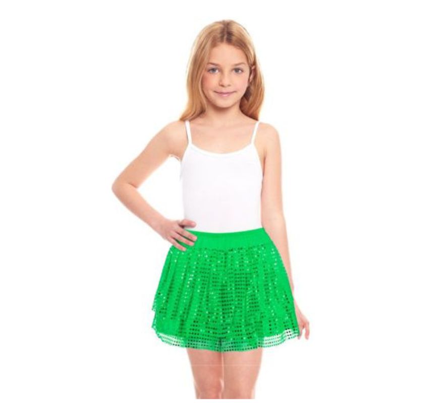 Falda de Lentejuelas para niña de 30 cm en varios colores
