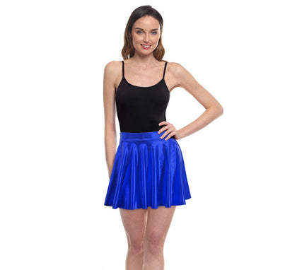 Falda de Vuelo azul metal para mujer