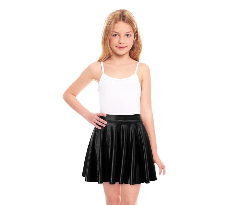 Translation missing: en.Falda de Vuelo negro metalizada para niña
