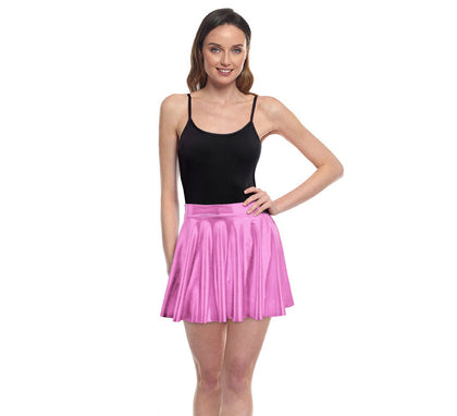 Falda de Vuelo rosa metal para mujer