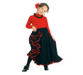Falda Flamenca o Rociera negra para niña