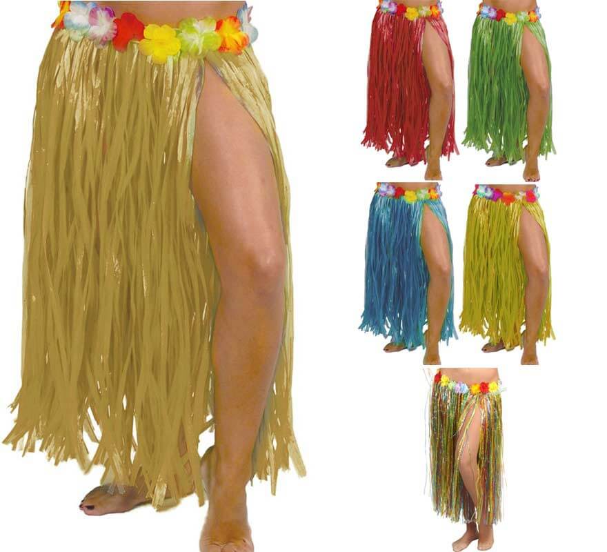 Translation missing: en.Falda Hawaiana con Flores en varios colores 75 cm