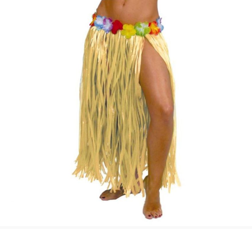 Falda Hawaiana con Flores en varios colores 75 cm
