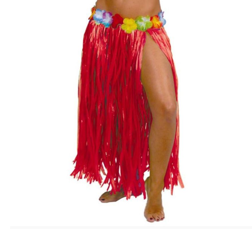Falda Hawaiana con Flores en varios colores 75 cm