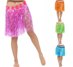 Hawaiian skirt with flowers in various colors