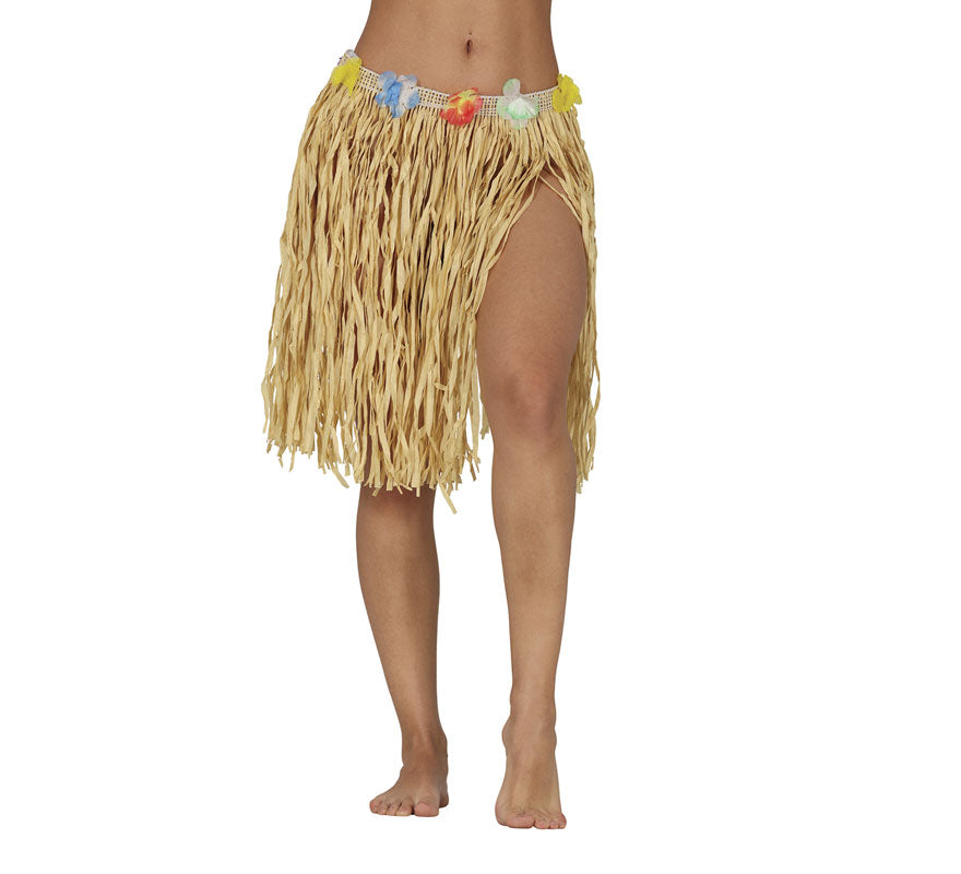 Falda Hawaiana de paja de 40 cm adulta
