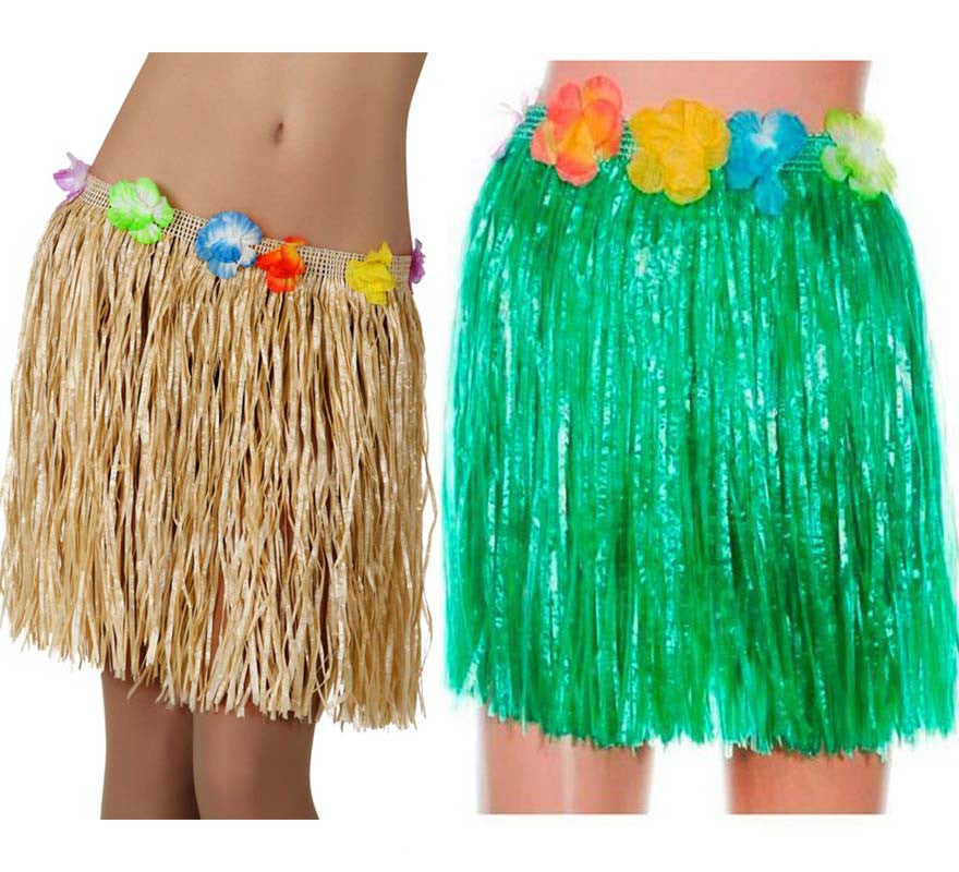 Falda Hawaiana en 2 colores 41 cm