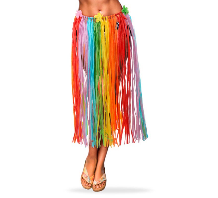 Falda Hawaii larga de papel