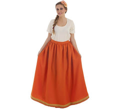 Orange Medieval Skirt for women