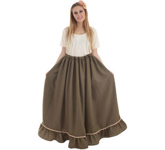 Green Medieval Skirt for women