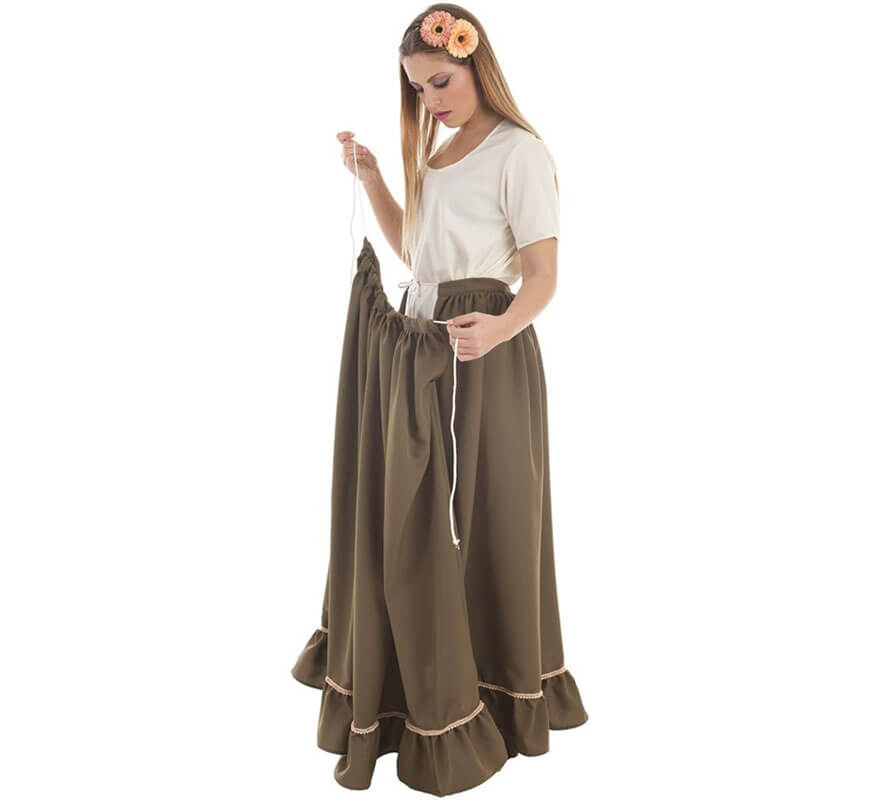 Translation missing: en.Falda Medieval Verde para mujer