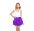 Falda morada con lentejuelas infantil