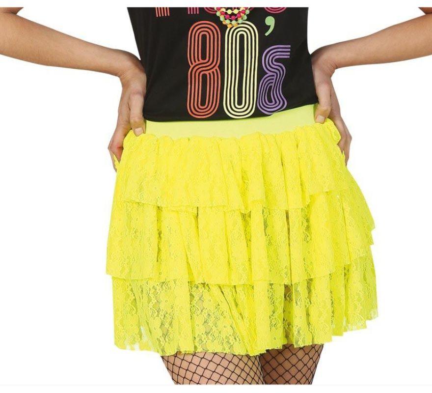 Translation missing: en.Falda de encaje en varios colores de los años 80