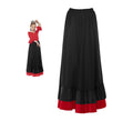 Falda Sevillana de doble Volante negro y rojo para niña