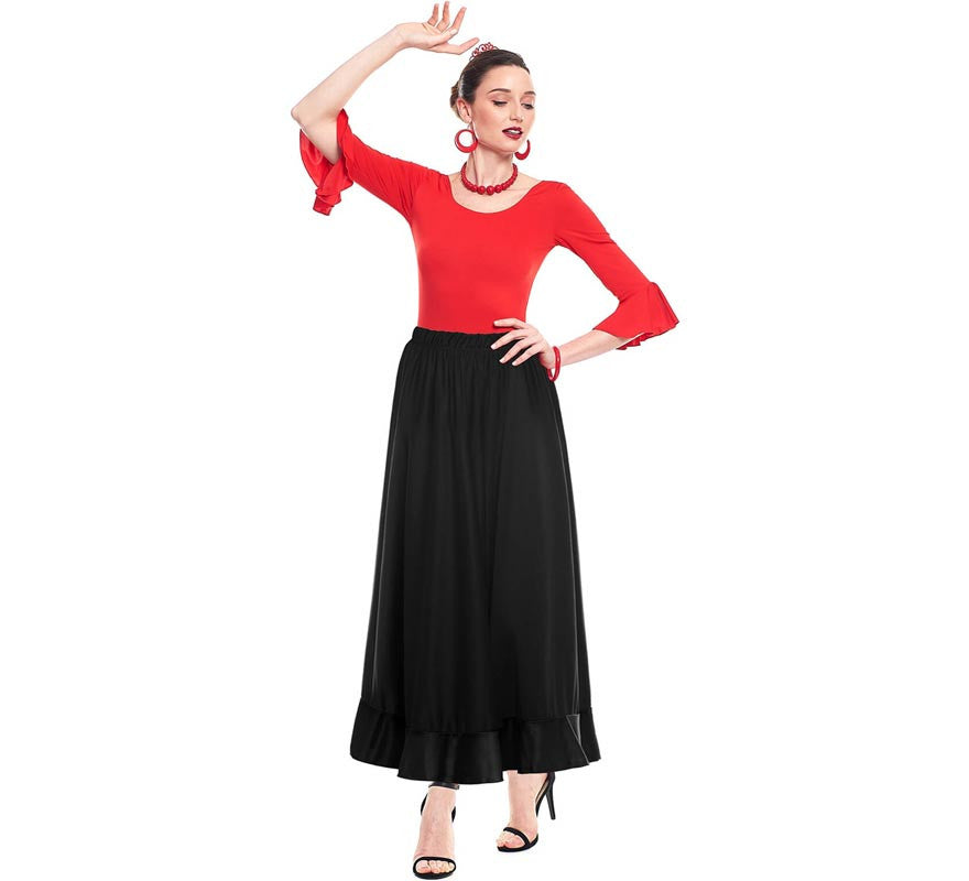 Translation missing: en.Falda Sevillana de Ensayo Negra para mujer