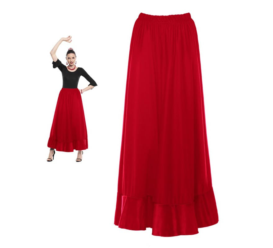 Translation missing: en.Falda Sevillana de Ensayo roja para mujer
