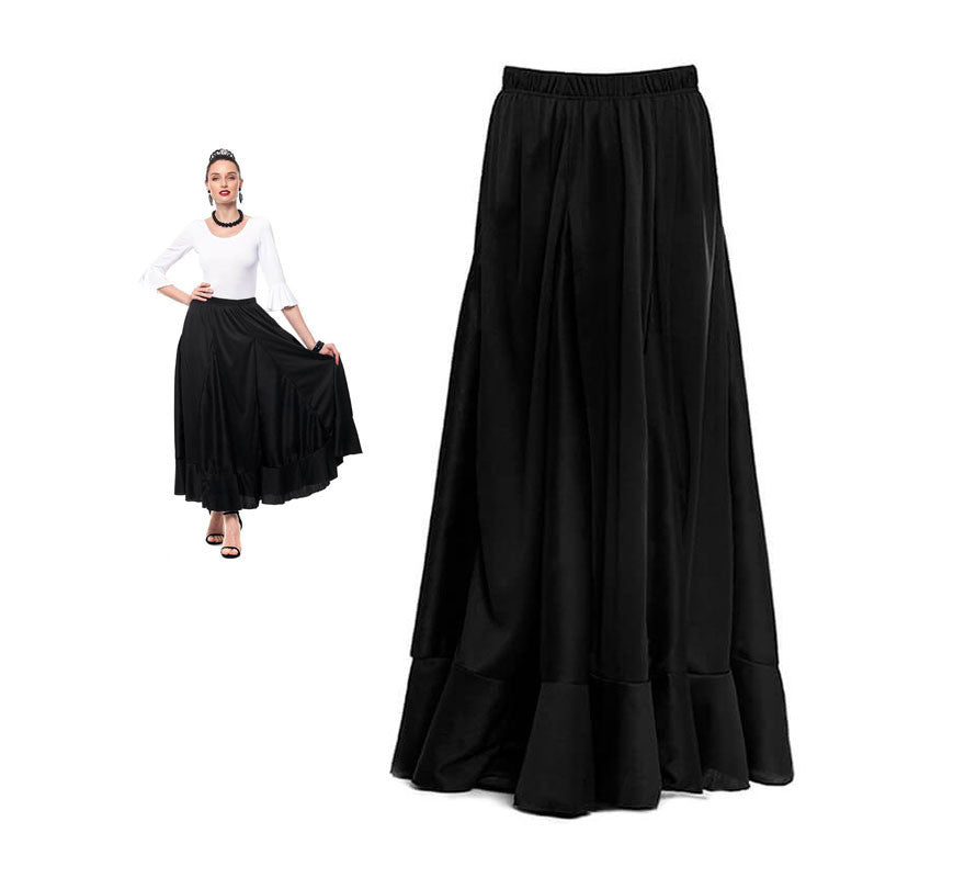 Falda Sevillana de Quillas negro para mujer