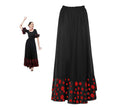 Falda Sevillana doble Volante con Lunar negro y rojo para mujer