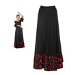 Falda Sevillana doble Volante con Lunar negro y rojo para niña
