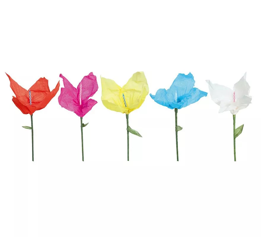 Farol baile con vela de 50 cm colores surtidos