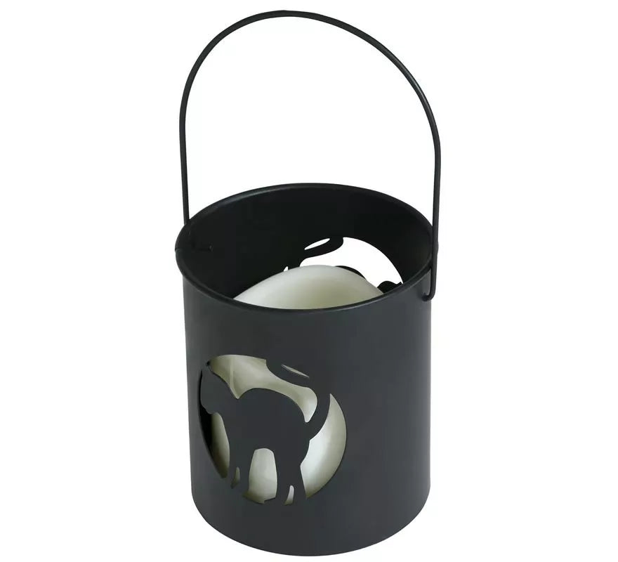 Farol con Led Gato 10x9 cm