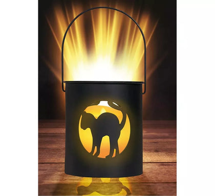Farol con Led Gato 10x9 cm