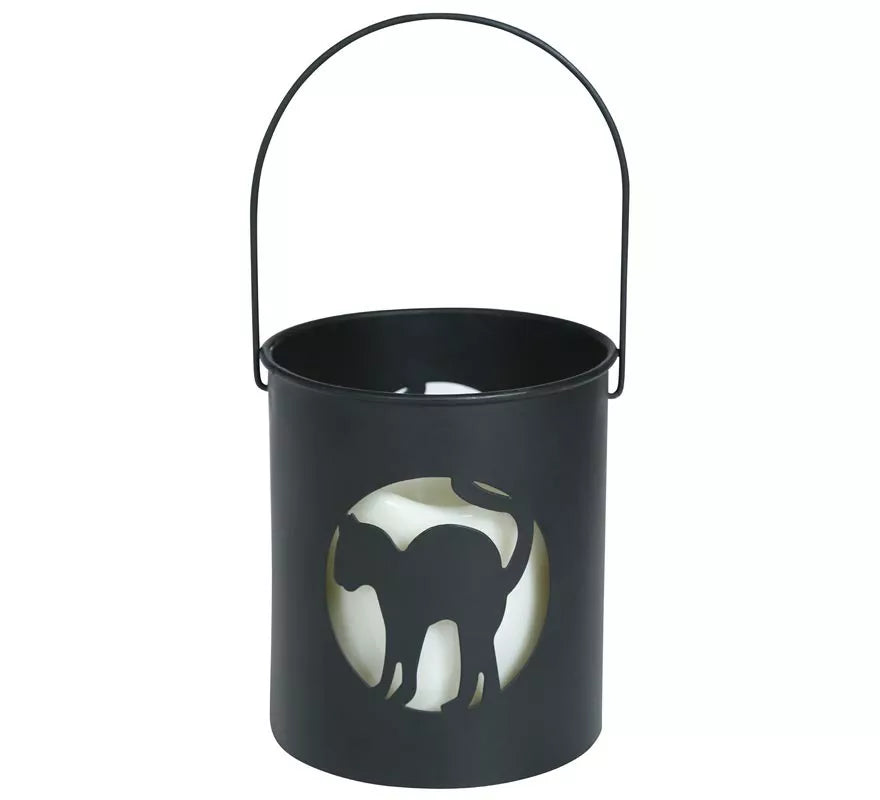 Farol con Led Gato 10x9 cm