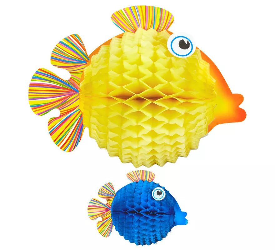 Translation missing: en.Farol de Pez Globo en forma de nido de abeja de 33 cm en colores surtidos