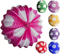 Farolillo en varios colores con lunares blancos grandes