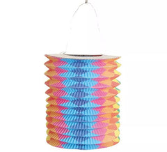 Tubular lantern with rhombuses 20 x 16 cm