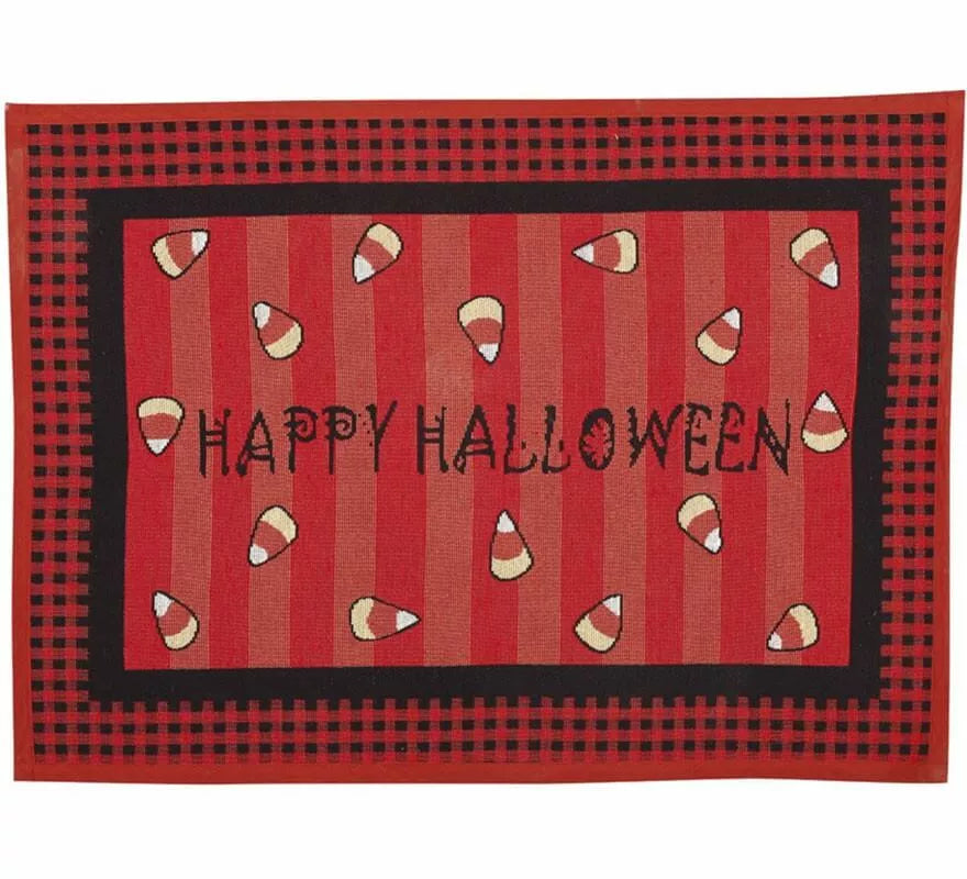 Felpudo Rojo Happy Halloween de 67x49 cm