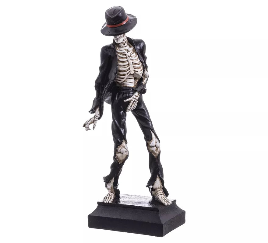 Translation missing: en.Figura de Esqueleto Bailarín con Sombrero negro de 13,2x10,2x32,5 cm