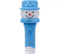 Snowman figure with wand and light 13 cm